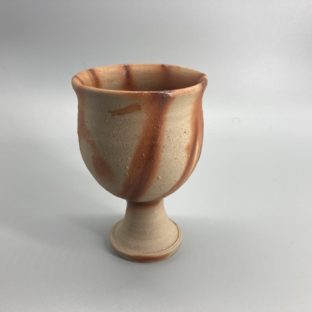 備前焼　馬上杯　緋襷　紙箱入り