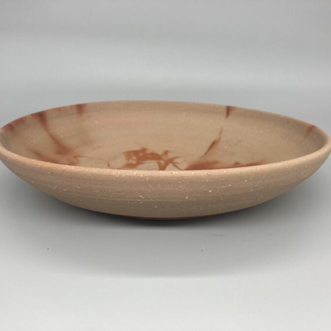 備前焼　中皿　緋襷