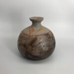 備前焼蕪徳利　被せ焼