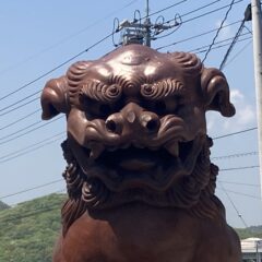 備前焼の狛犬（２）吉備津彦神社