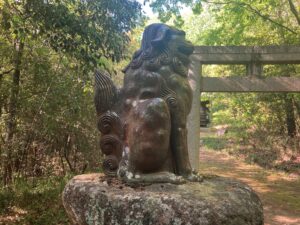 日吉神社（賞田）狛犬阿形