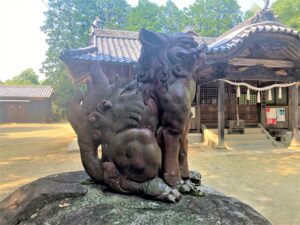 殿上西神社　狛犬