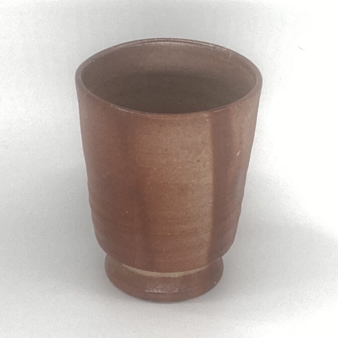 備前焼　ゴブレット(角）　緋襷