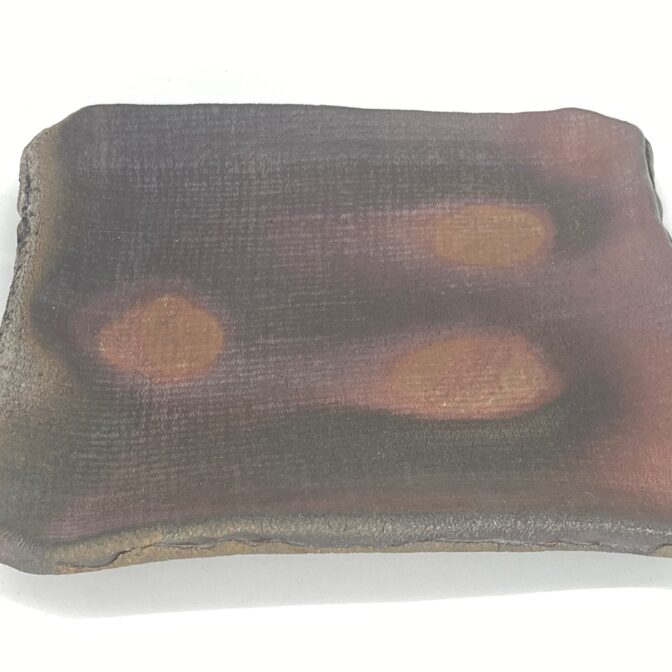 備前焼　七寸角皿