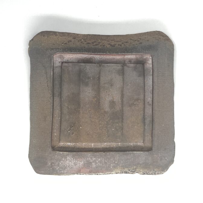 備前焼 七寸角皿 紙箱入り | 興楽園