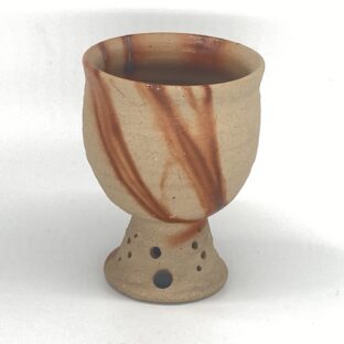 備前焼　馬上杯　緋襷　紙箱入り