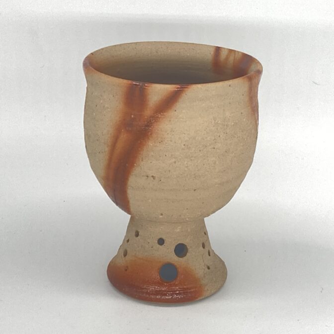 備前焼　馬上杯　緋襷