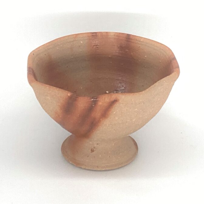 備前焼 輪花鉢 緋襷 紙箱入り(2)