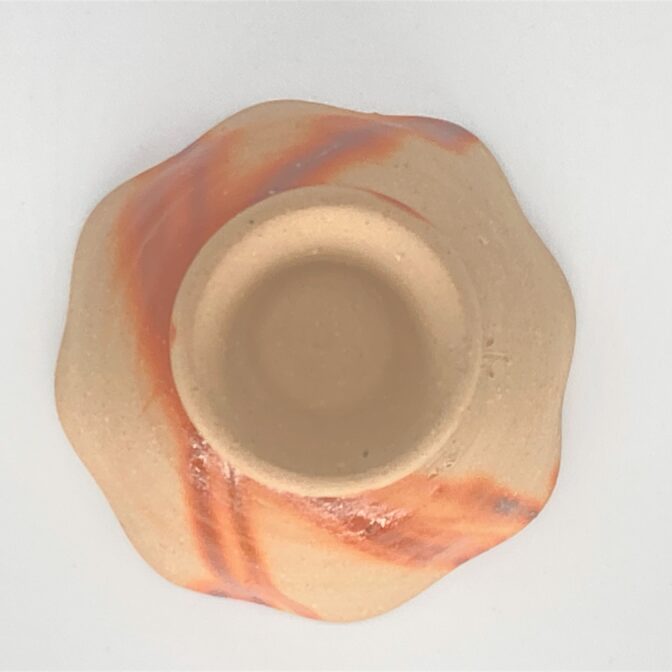 備前焼　輪花鉢　緋襷