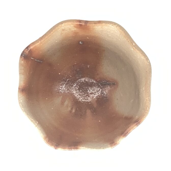 備前焼　輪花鉢　緋襷