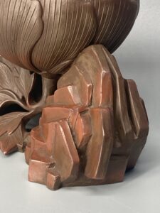 金重陶陽造 牡丹獅子香炉