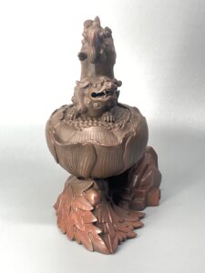 金重陶陽造 牡丹獅子香炉