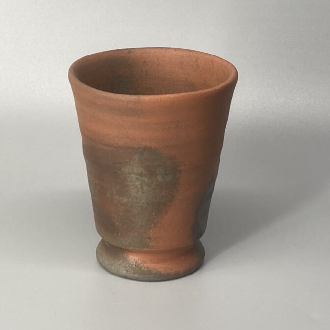 備前焼 ゴブレット(角)桟切