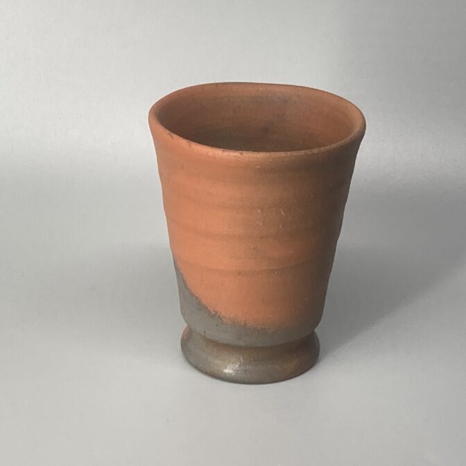 備前焼 ゴブレット(角)桟切