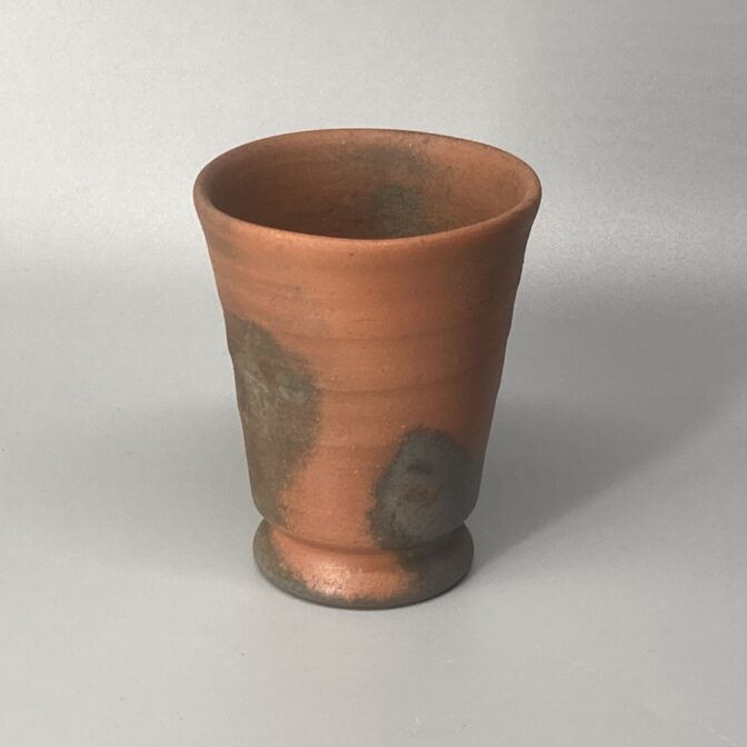 備前焼 ゴブレット(角)桟切