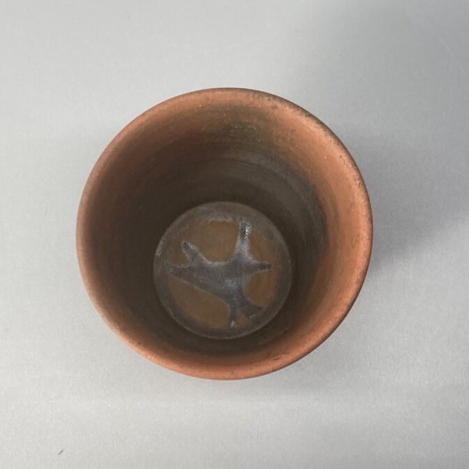 備前焼 ゴブレット(角)桟切