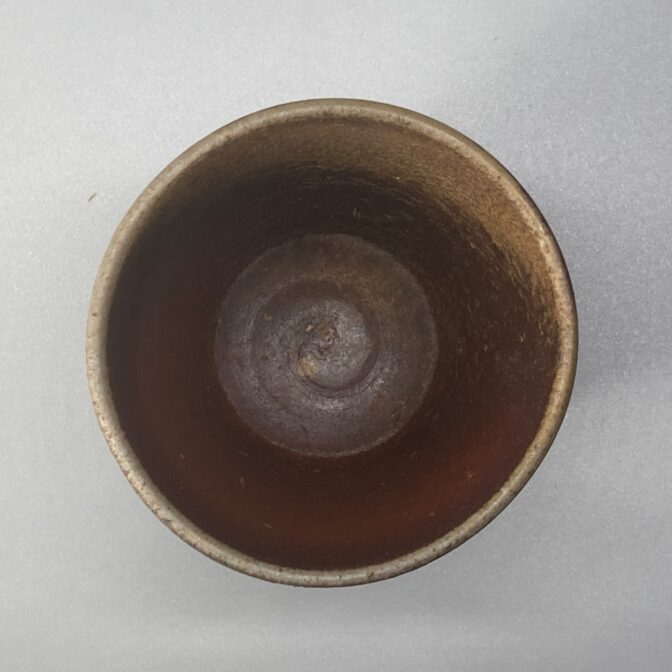 備前焼　ゴブレット（角）胡麻