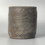 備前焼　コップ　桟切