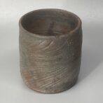 備前焼　コップ　桟切