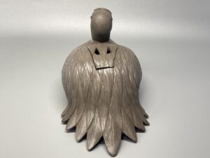 青備前 鶴香炉 真殿左鶴