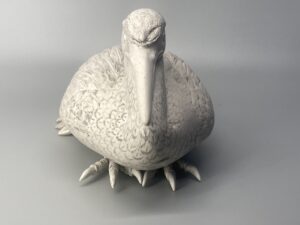 白備前　鶴香炉