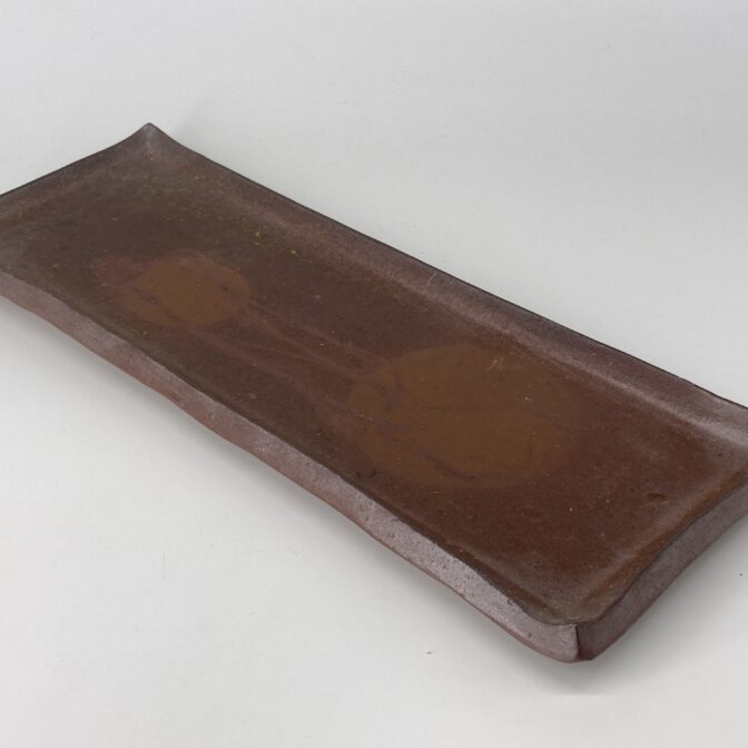 備前焼長方皿