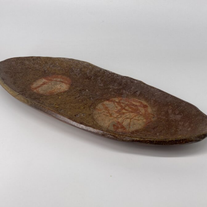 備前焼 楕円皿