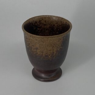 備前焼　ゴブレット（丸）　ゴマ　（１）　紙箱入り